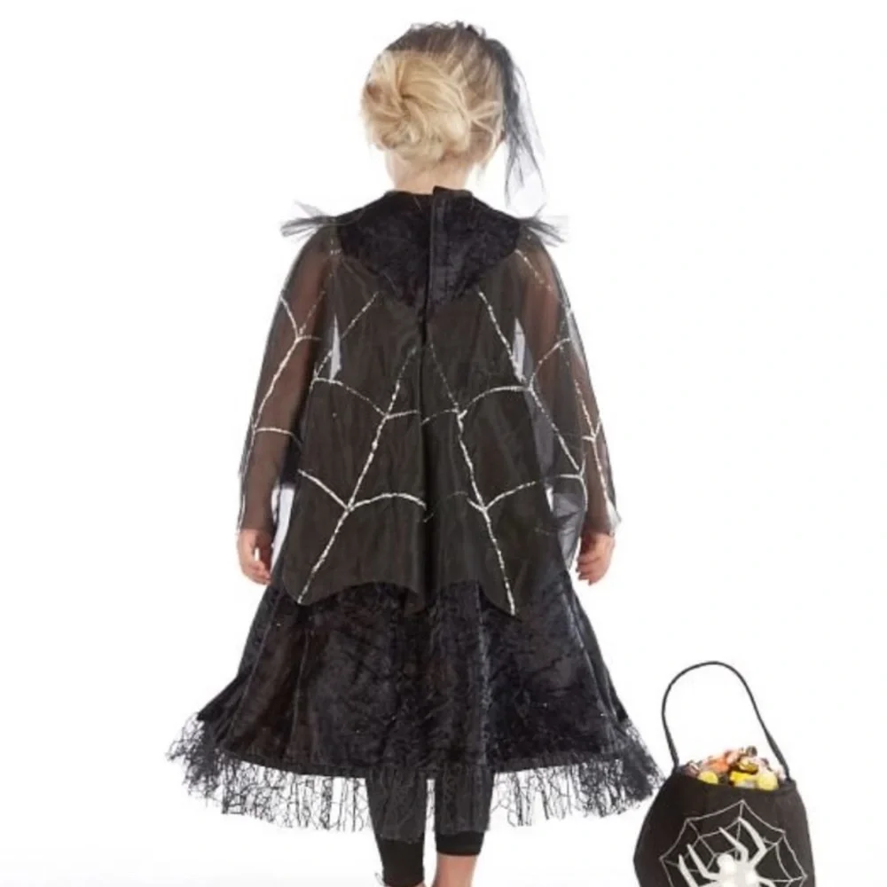NWOT Pottery Barn Kids Black Spider Queen Costume - Picture 2 of 16